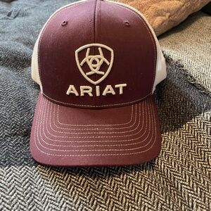 Ariat Burgundy and White Logo Cap